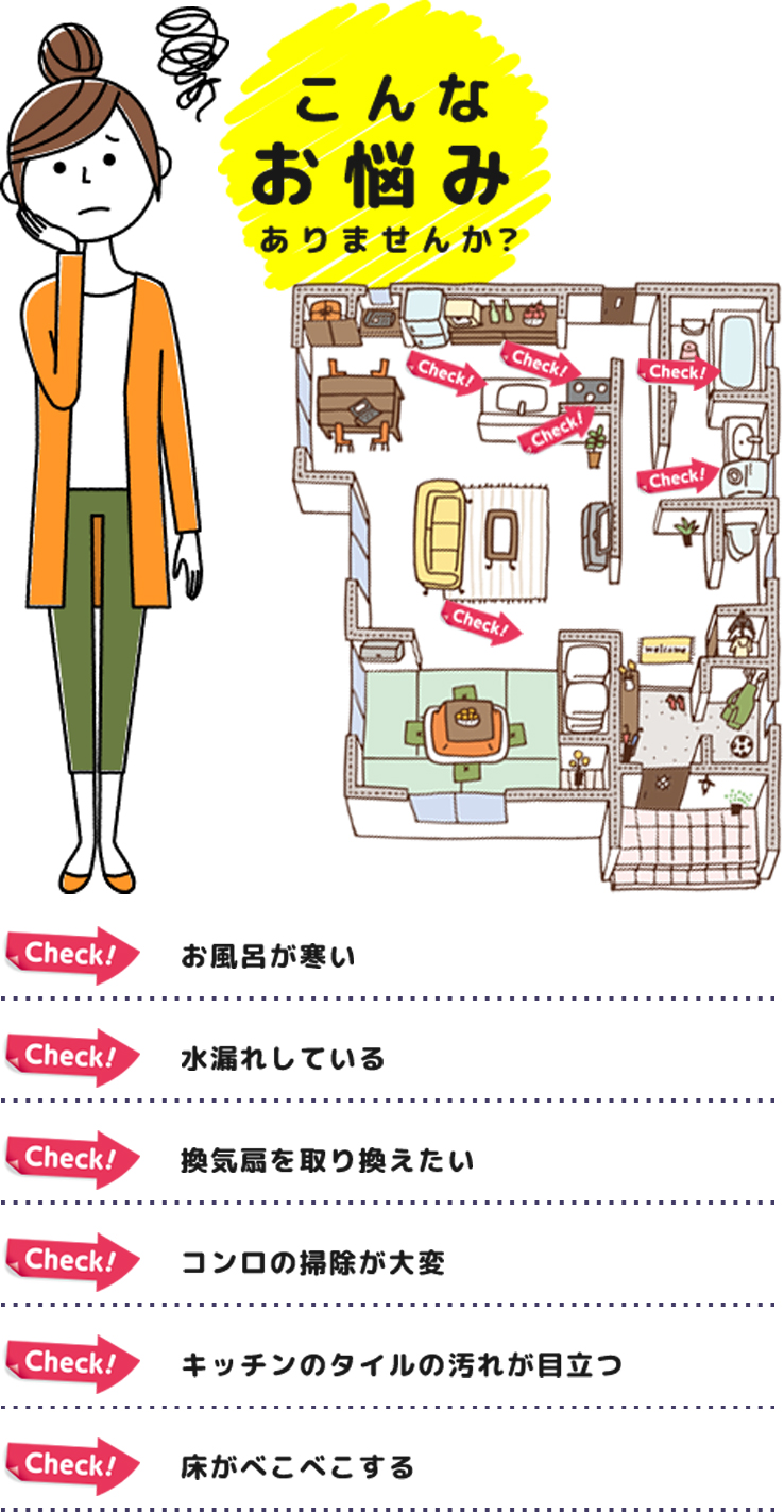 お住まいのお悩みを解決します